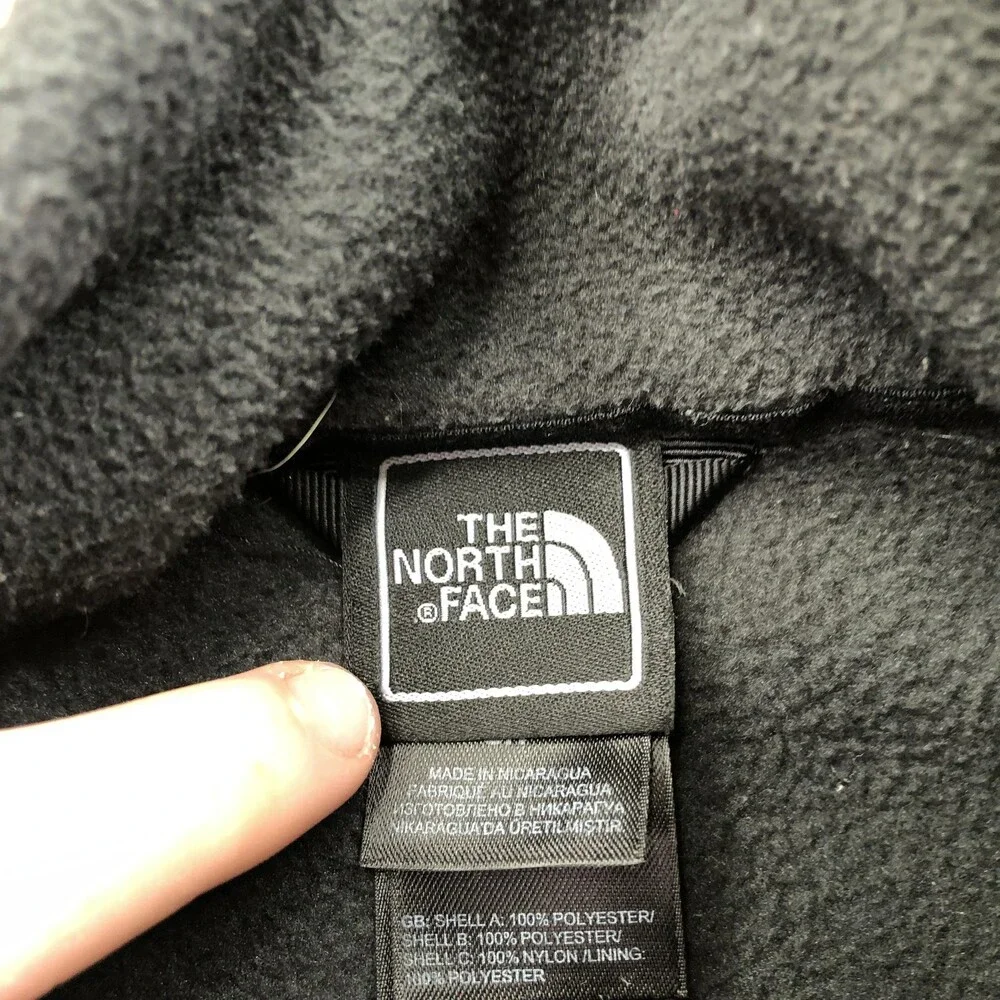 The North Face Jacket Mens Small Black Fleece Full Zip Pockets Outdoor Hiking